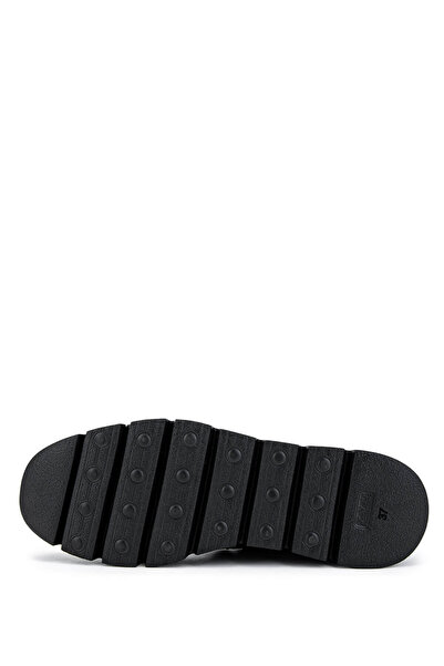 Tamer Tanca Kadın Hakiki Deri Siyah Rugan Casual Bot