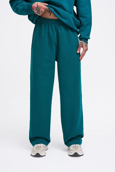 Machinist Ανδρικό Basic Diagonal Baggy Petrol Green Sweatpants