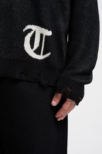Machinist Men's Gothic Black Sweater
