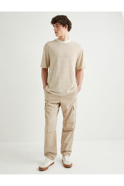 Koton Fallschirmhose mit Bindegürtel und Cargo-Taschendetail