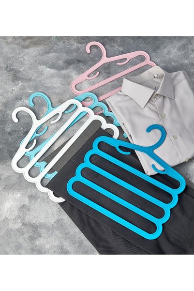 Pamir Plastik 1 Piece Trouser Scarf Shawl Hanger Multi Hanger Decorative Hanger 4 Layers