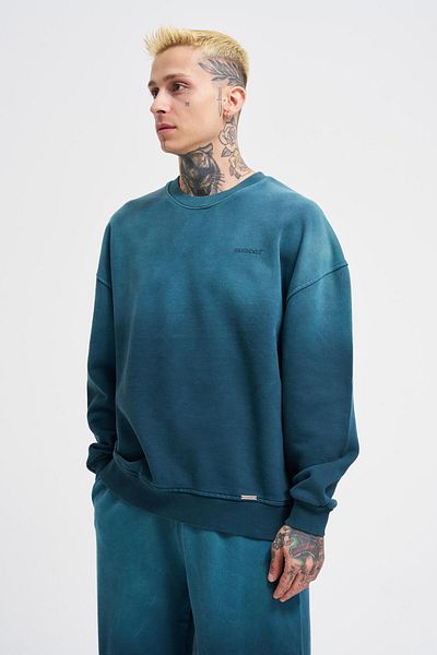 Machinist Ανδρικό φούτερ Gradient Washed Petrol Green