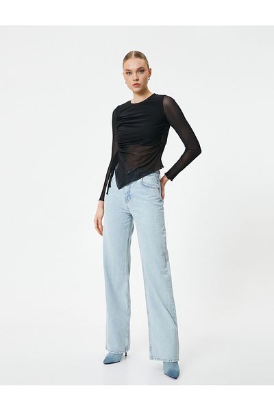 Koton Damen-Jeanshose 4sal40090md Helles Indigo