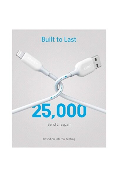 Anker كابل PowerLine III Lightning | شاحن بطول 3 أقدام | A8812H21-A | لون أبيض