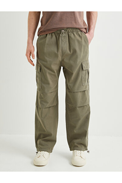 Koton Nákladní padákové volné kalhoty s elastickými kapsami v pase a zarážkami