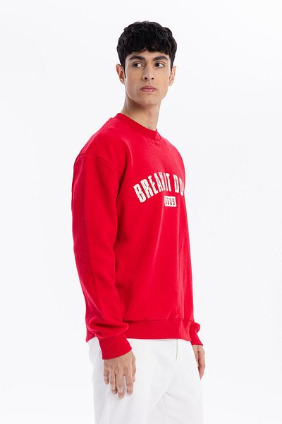 GMG FIRENZE Crew Neck Printed 100% Cotton Fleece Men Sweatshirt