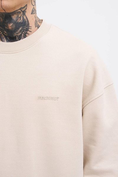 Machinist Ανδρικό φούτερ Basic Diagonal Light Beige