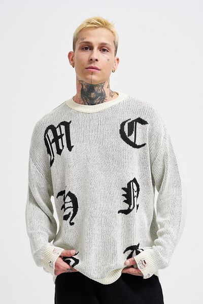 Machinist Ecru Men's Gothic Sweater