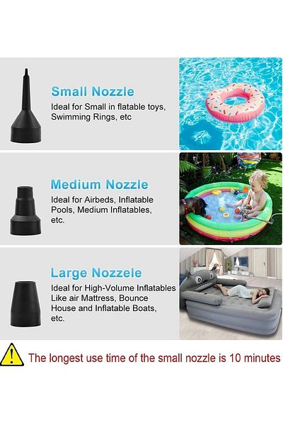 JUNGLEE 220v Electric Air Pump Inflatable Mattress Boat Bagel Inflatable Sofa Sea Bed Pump Air Pump