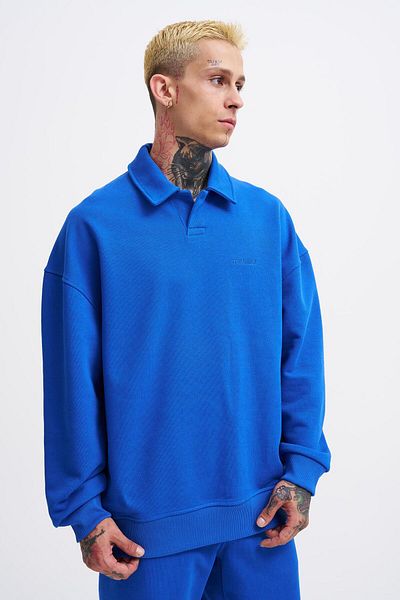 Machinist Hanorac polo pentru bărbați Soft Blue Diagonal - Basic