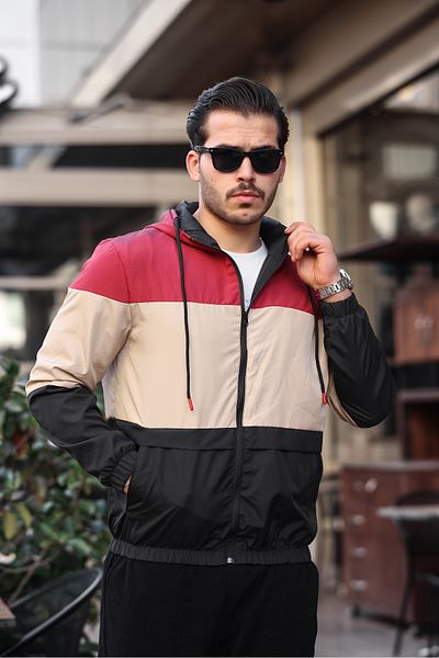 DENSMOOD Men's ClaRet Red WateRpRoof Wind and Raincoat