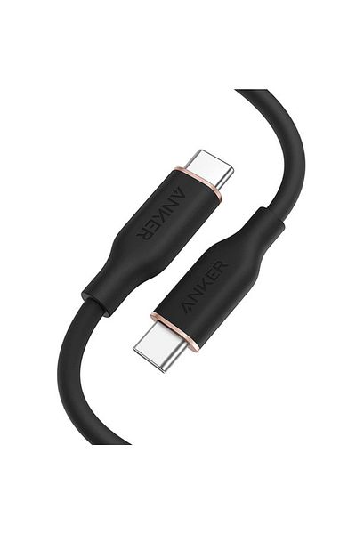 Anker PowerLine III Flow USB-C to USB-C Cable 100W (0.9m/3ft) - Midnight Black