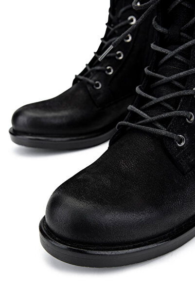 Tamer Tanca Kadın Hakiki Deri Siyah Nubuk Casual Bot