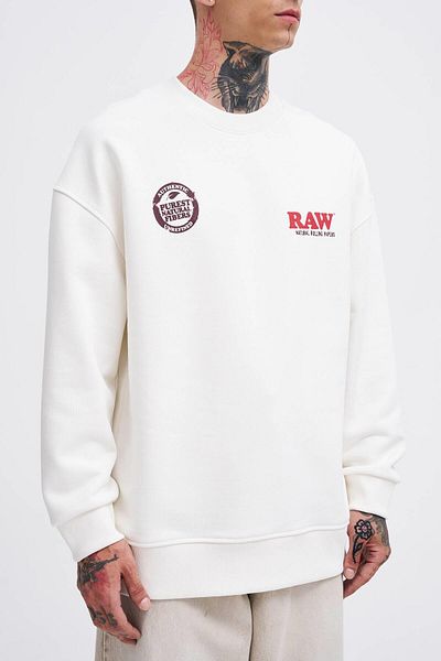 Machinist Ανδρικό φούτερ Raw printed Ecru