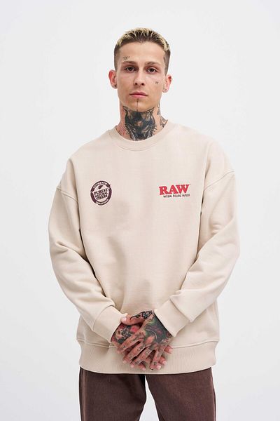 Machinist Ανδρικό φούτερ Raw printed - Soft Beige