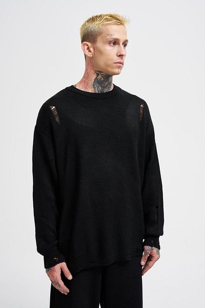 Machinist Men's Black Basic Sweater