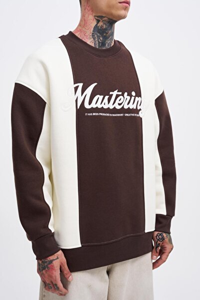 Machinist Erkek Mastering Слоган Вишивка Світ Оук Кофе-Екру