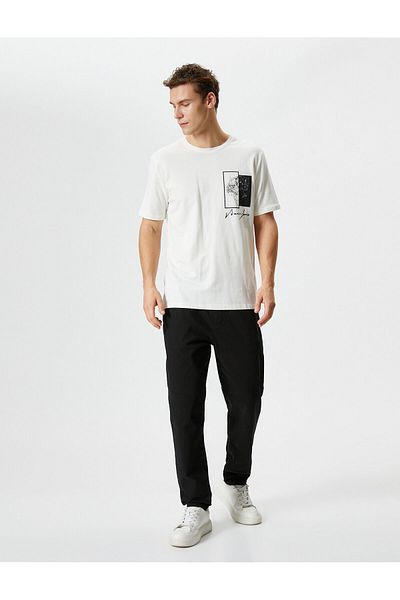 Koton Lace Waist Trousers with Woven Pocket Detail
