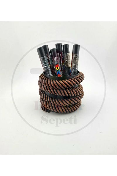 Bi'şeyler Sepeti Decorative Rope Wrap Pen Holder - Rope Pen Holder