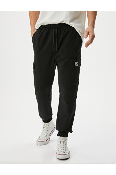 Koton Jogger Pants with Pocket Detail and Lace Waist Cotton