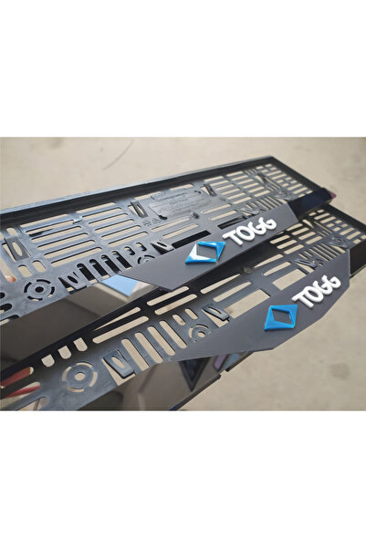 Erdizayn Togg Kabartma Yazılı Takmatik MAT Pleksi Plakalık 2 Adet 3D Piano Black