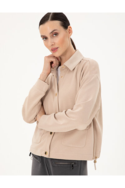 Pierre Cardin Beige Comfort Fit Modal Fabric Knitted Cardigan 50283321-Vr011