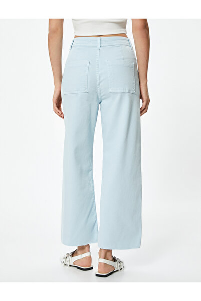 Koton Geniş Kısa Paça Kot Pantolon Yüksek Bel - Sandra Jeans