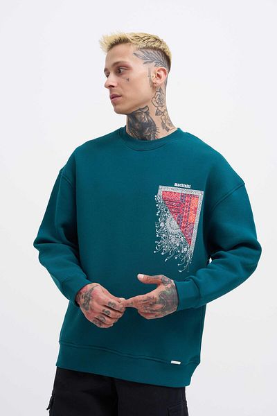 Machinist Ανδρικό φούτερ Machinist Petrol Green Designed For You