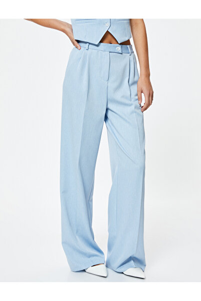 Koton Geniş Paça Kumaş Pantolon Cepli