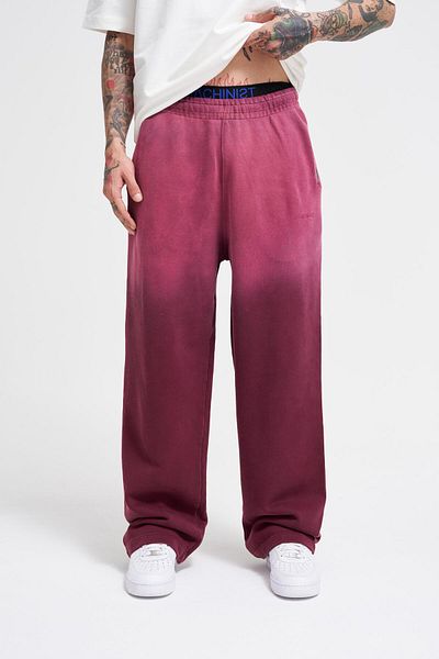 Machinist Ανδρικό φαρδύ κόκκινο φούτερ Grandient Washed