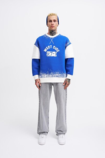 Machinist Чоловіча двошарова кофта м'якого блакитного кольору