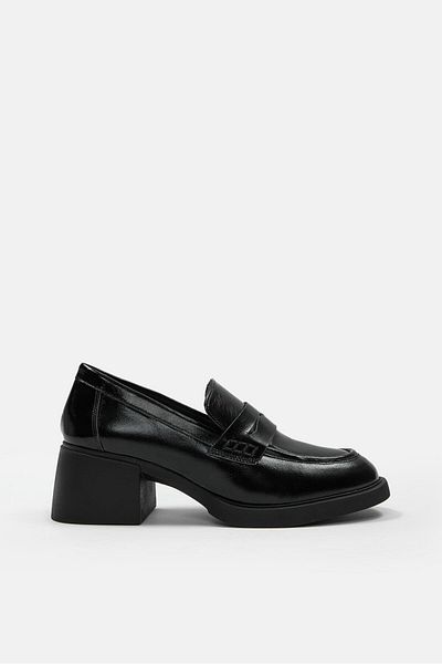 NILUFARR Marlies Black Patent Leather Genuine Leather High Heels
