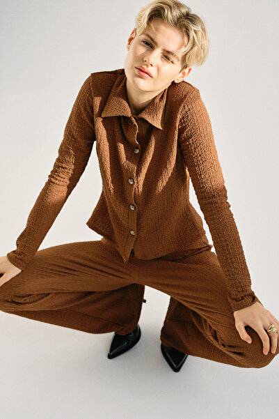 H&M Bedene Oturan Krinkle Gömlek