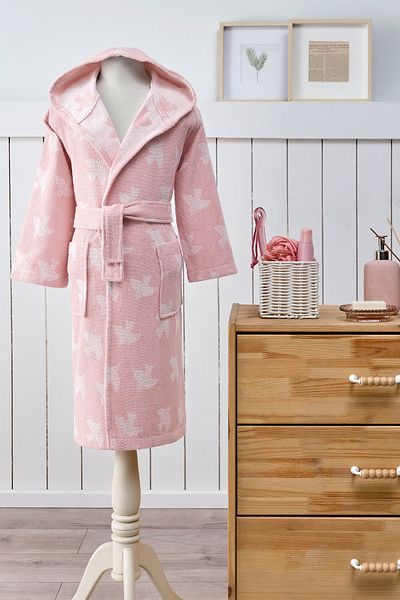 Özdilek Peace Birds Loincloth with Door - 1/2 Year Old Children's Bathrobe