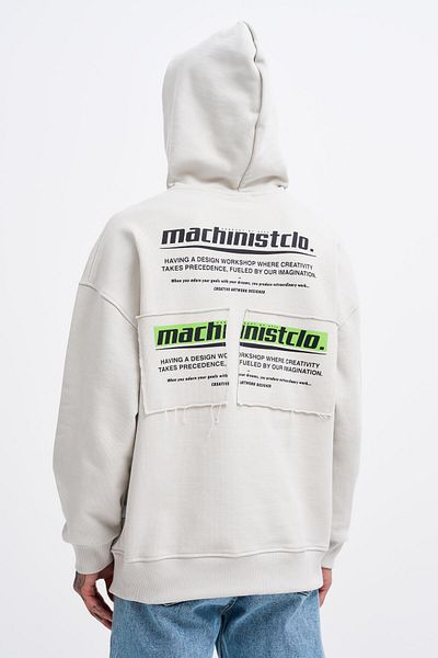 Machinist Ανδρικό κουκούλα με στάμπα σε γκρι κουκούλα
