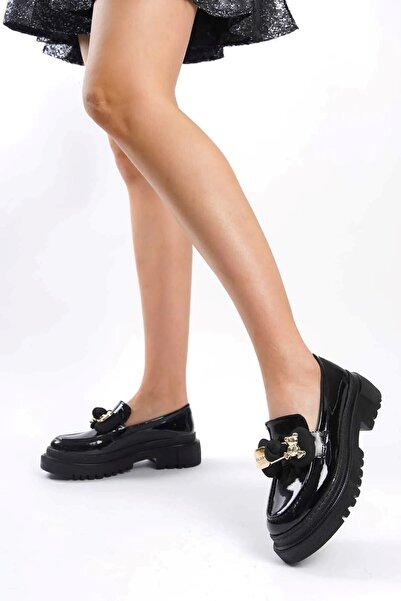 sefayol Черни лачени дамски обувки Burk