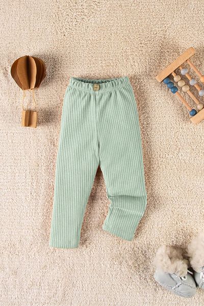 Mai Perla Organic Cotton Ribbed Kids Leggings Baby Leggings