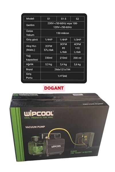 Dogant Özdoganlaravm Wipcool Yağlı Vakum Pompası S1