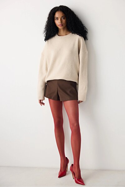 Penti PENTİ FASHİON ŞARAP RENGİ PARLAK KÜLOTLU ÇORAP 15 DENYE