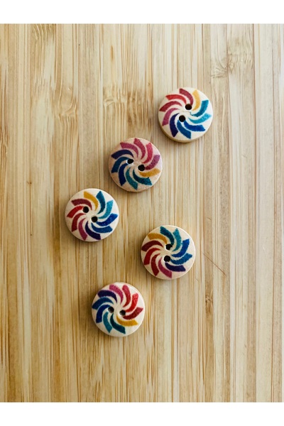 Kartopu Μοτίβο Πετρονάλας Ζωγραφικής Φυσικό Ξύλινο Κουμπί 15 χιλ. Συσκευασία ...