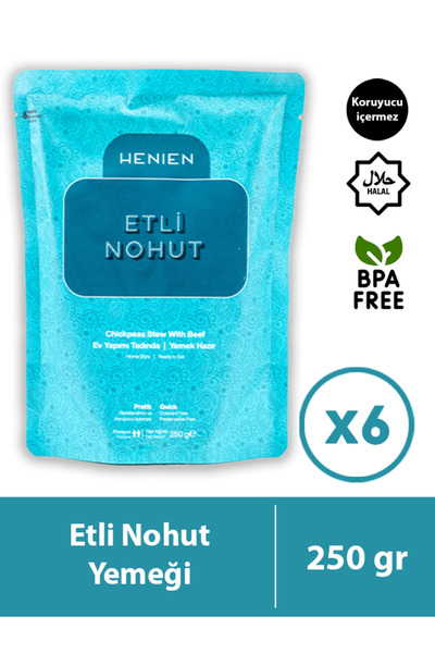 henien 6'lı Hazır Etli Nohut Yemeği - Pratik Hazır Yemek