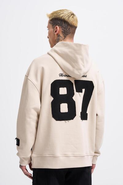 Machinist Чоловічий контрастний патчворк світло-бежевий худі