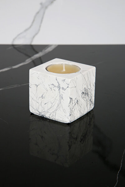 betonmall El Yapımı Beton Kare Mumluk