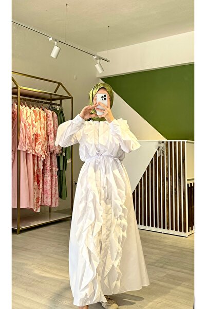 Moon Boutiquee Zila fırfır elbise