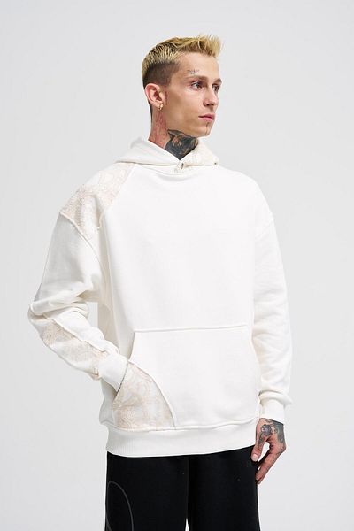Machinist Ανδρικό Brode Patch Ecru Hoodie