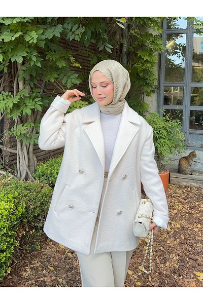 lurex moda Μπουφάν Oversize με επένδυση