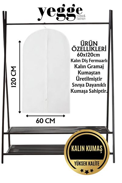 YEGGE Overcoat Coat Coats and Dress Evening Dress Cover Gamboç 60X120Cm Liquid Resistant Fabric Thick Zippered Sheath