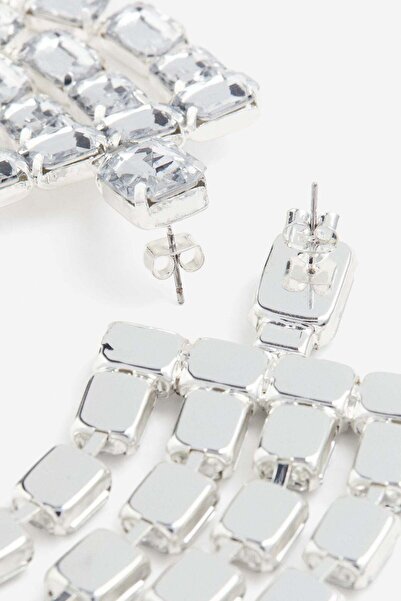 H&M Long rhinestone earrings