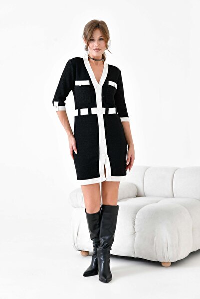 FTZ WOMEN Kadın Triko Elbise Siyah 20970