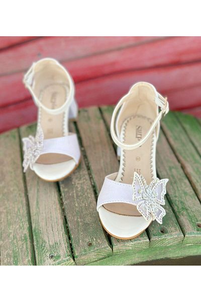 Surpie Shoes Обувки на висок ток за момиче, обувки на висок ток с детайли на пеперуди
